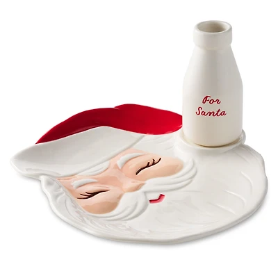 Santa Cookie Plate and Milk Bottle Christmas Gift Set for only USD 39.99 | Hallmark