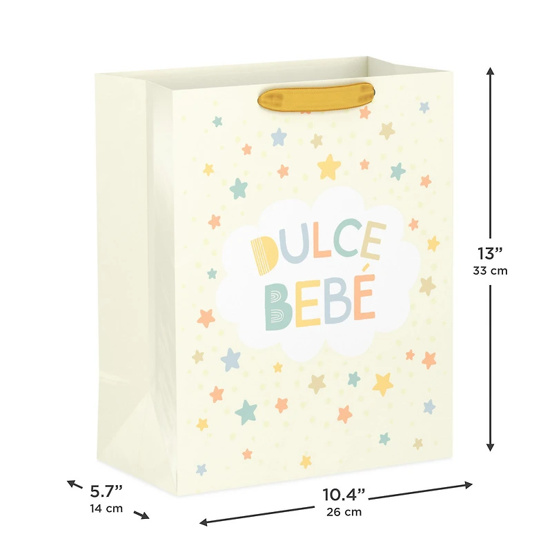 13" Dulce Bebé Stars on Yellow Large Gift Bag for only USD 4.99 | Hallmark