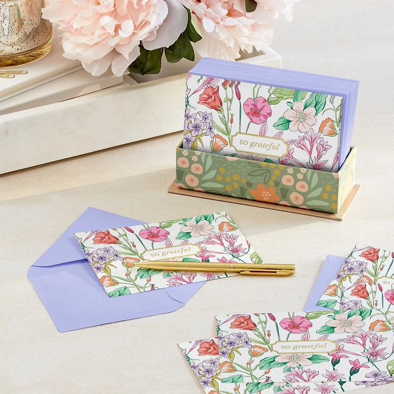 So Grateful Floral Blank Thank You Notes, Pack of 10 for only USD 10.49 | Hallmark