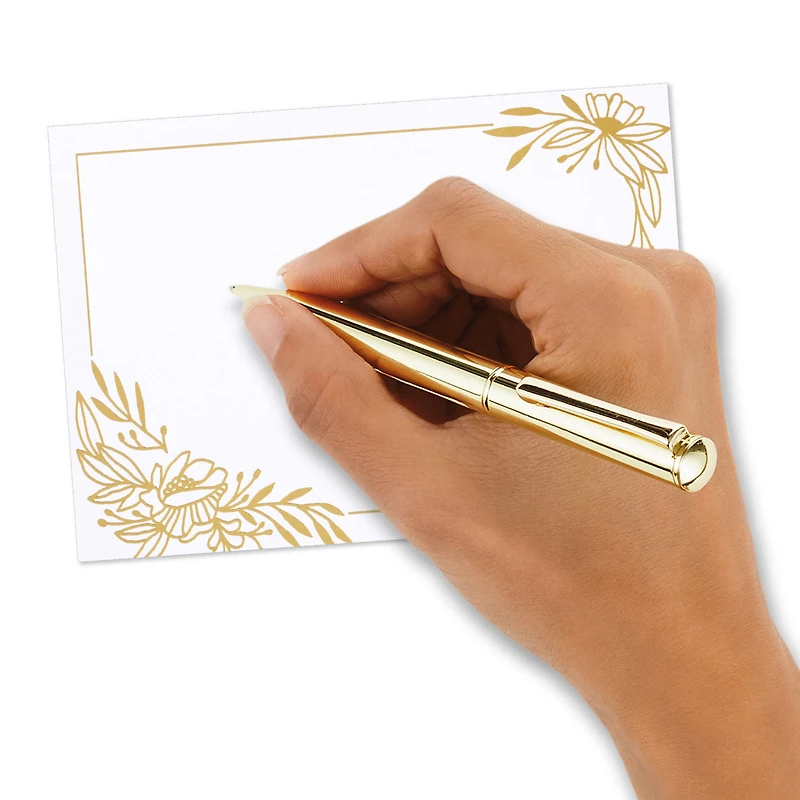 Gold Floral Swags on White Flat Blank Notes, Pack of 10 for only USD 5.00 | Hallmark