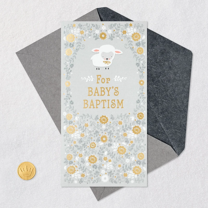 Little Lamb Money Holder Baby Baptism Card for only USD 3.99 | Hallmark