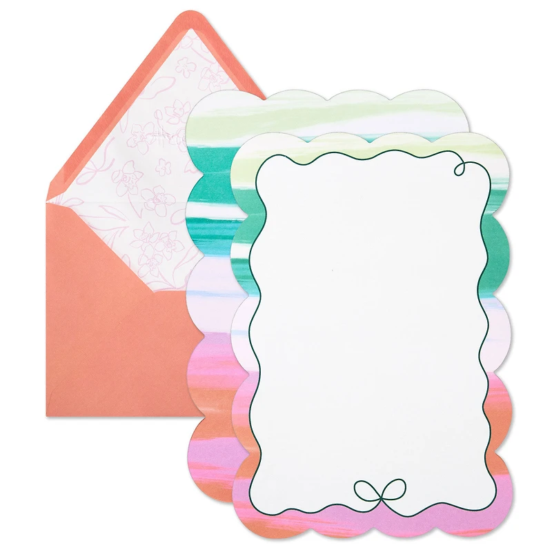 Lacey Chabert Collection Ribbons and Scallops Stationery Set With Seals, 12 sheets for only USD 8.99 | Hallmark