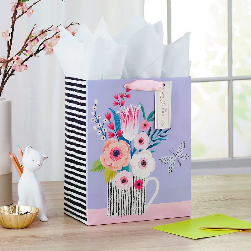 13" Flowers in Mug Large Mother's Day Gift Bag With Tissue for only USD 5.99 | Hallmark