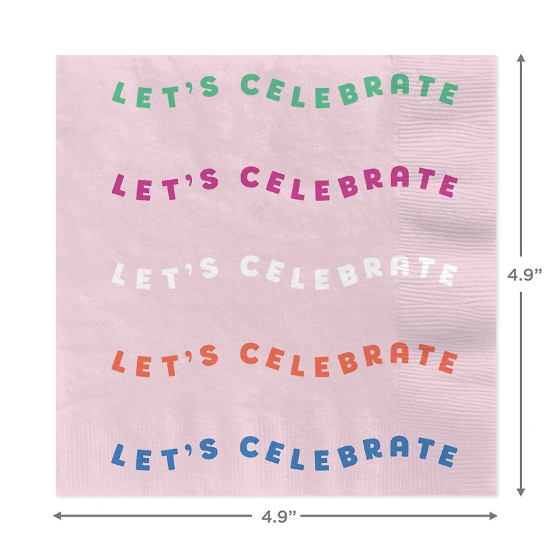 "Let's Celebrate" Cocktail Napkins, Set of 16 for only USD 4.49 | Hallmark