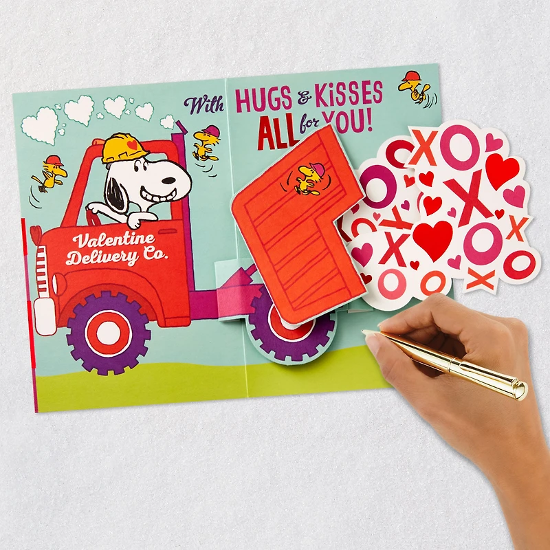 Peanuts® Snoopy and Woodstock Hugs and Kisses Funny Pop-Up Valentine's Day Card for only USD 7.59 | Hallmark