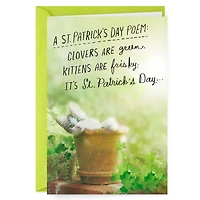 Frisky Kitten and Clover Poem Funny St. Patrick's Day Card for only USD 3.69 | Hallmark