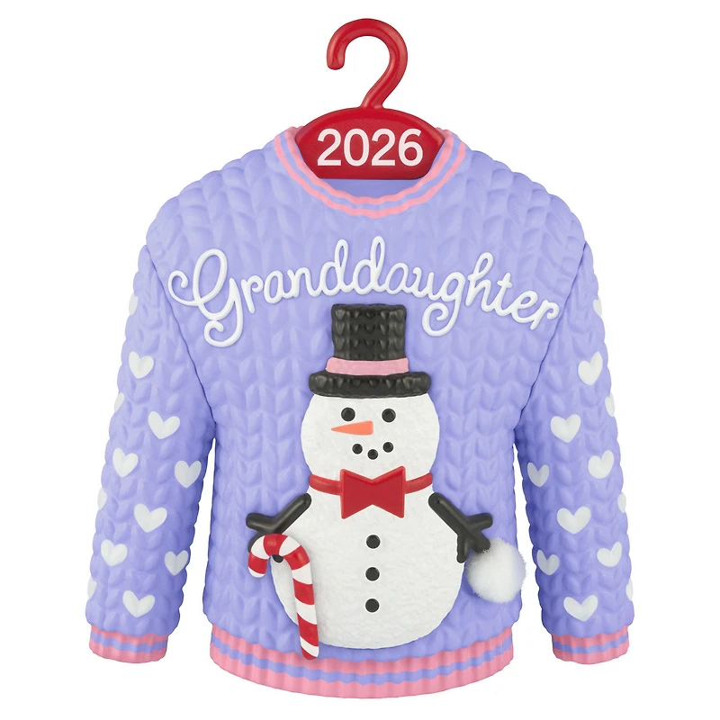 Granddaughter Snowman Sweater 2026 Ornament for only USD 18.99 | Hallmark