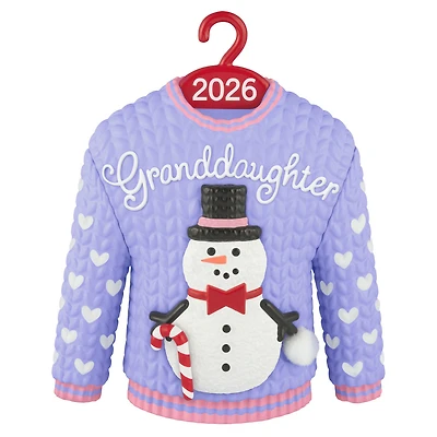 Granddaughter Snowman Sweater 2026 Ornament for only USD 18.99 | Hallmark
