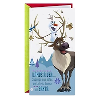 Disney Frozen Olaf and Sven Santa's Good List Spanish-Language Money Holder Christmas Card for only USD 2.99 | Hallmark
