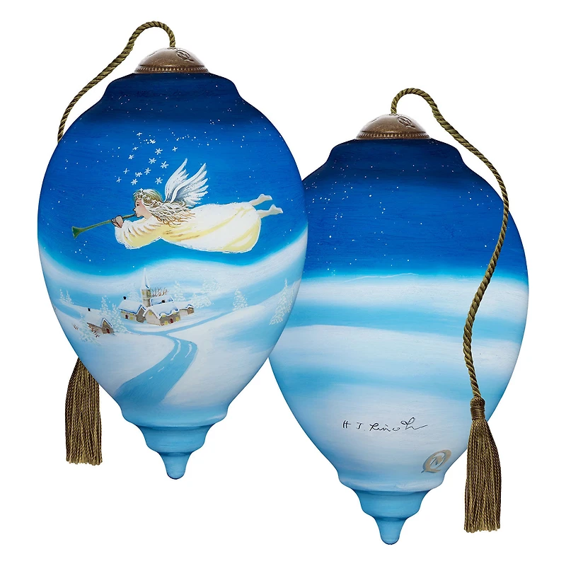 Ne'Qwa Art Tidings of Comfort and Joy Angel Glass Christmas Ornament for only USD 55.00 | Hallmark