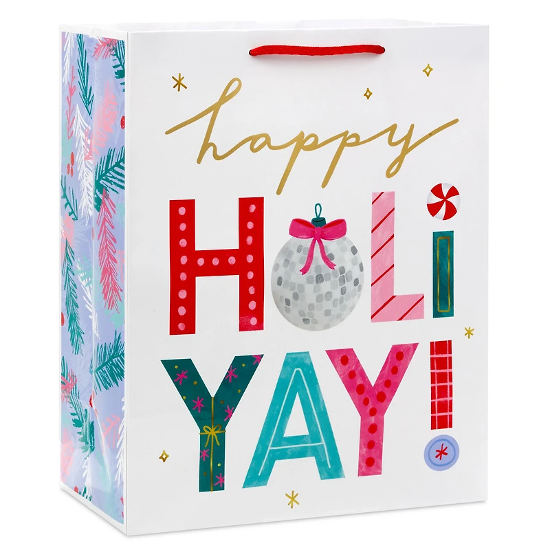 13" Happy Holi-Yay! Large Christmas Gift Bag for only USD 4.49 | Hallmark