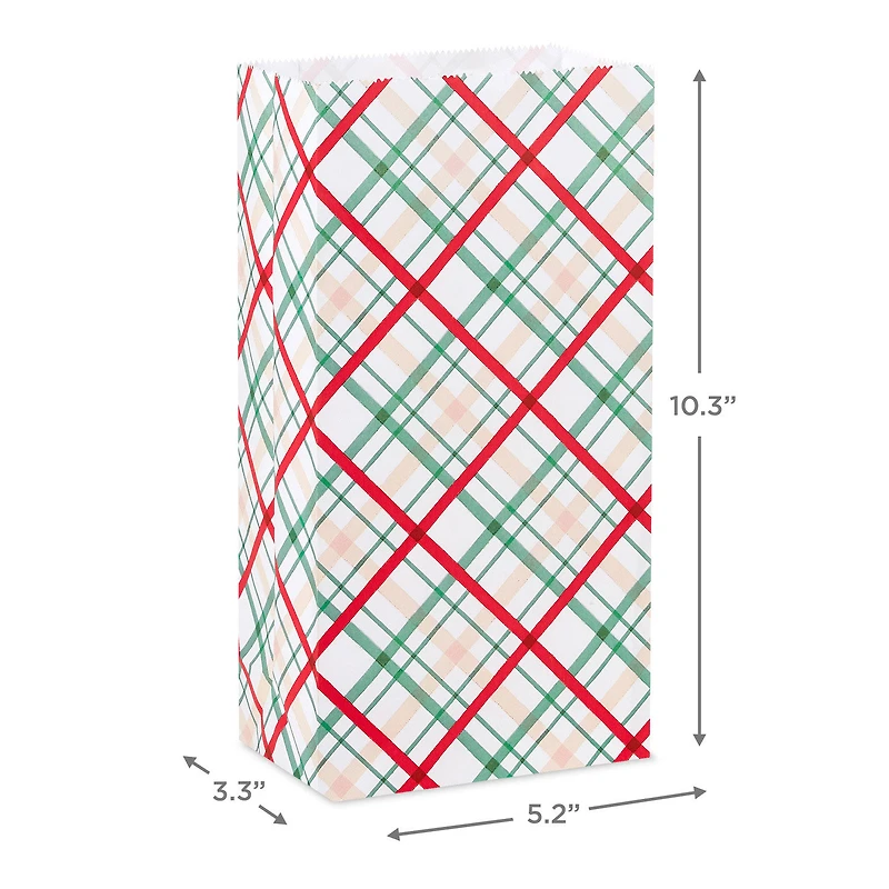 Plaid and Fa La La Christmas Goodie Bags With Stickers, Pack of 12 for only USD 6.99 | Hallmark