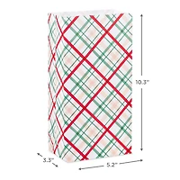 Plaid and Fa La La Christmas Goodie Bags With Stickers, Pack of 12 for only USD 6.99 | Hallmark