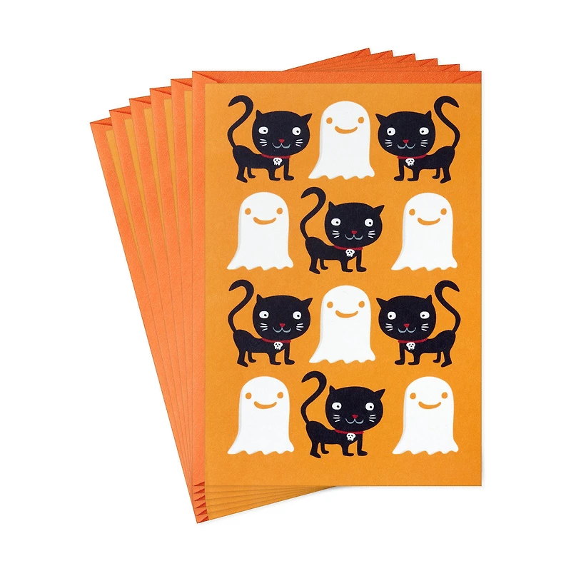 Checkerboard Ghosts and Black Cats Halloween Cards, Pack of 6 for only USD 5.99 | Hallmark