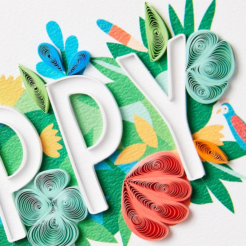 A Day Filled With Happy Quilled Paper Handmade Birthday Card for only USD 13.59 | Hallmark