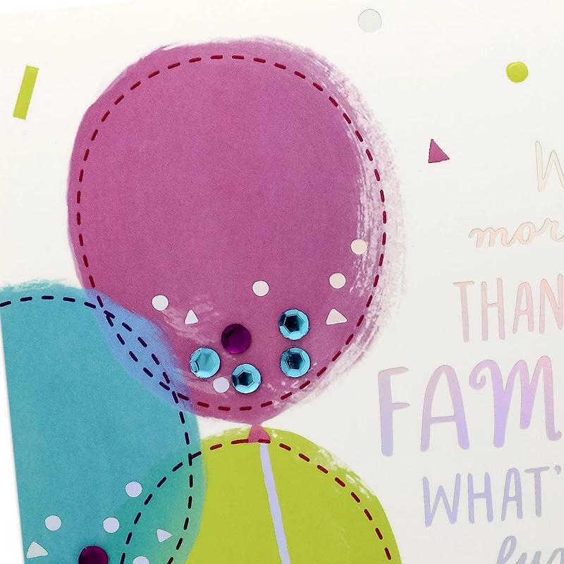 Celebrating You Sequin Balloons Birthday Card for Family for only USD 7.99 | Hallmark