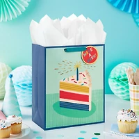 13" Candle and Cake Slice Large Birthday Gift Bag for only USD 4.99 | Hallmark