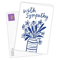 Blue and White Flower Bouquet Custom Sympathy Card for only USD 4.99 | Hallmark