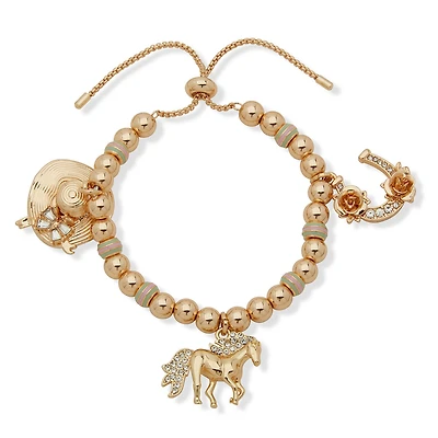 Kentucky Roses Gold Metal Beaded Bracelet With Charms for only USD 28.00 | Hallmark