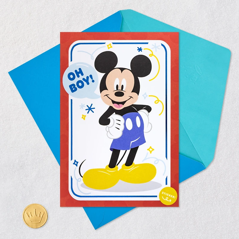 Disney Mickey Mouse Today Is Very Special Birthday Card for Kids With Sticker for only USD 5.59 | Hallmark