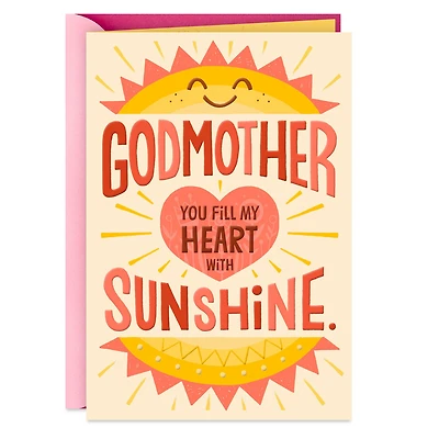 You Fill My Heart With Sunshine Mother's Day Card for Godmother from Kids for only USD 3.59 | Hallmark