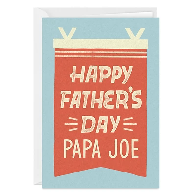 Personalized Red and White Pennant Father’s Day Card for only USD 4.99 | Hallmark