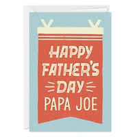 Personalized Red and White Pennant Father’s Day Card for only USD 4.99 | Hallmark