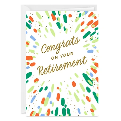 Splatter Art Custom Retirement Card for only USD 4.99 | Hallmark