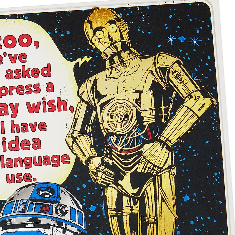 Star Wars™ R2-D2™ and C-3PO™ Droid Tune Funny Musical Birthday Card for only USD 7.99 | Hallmark
