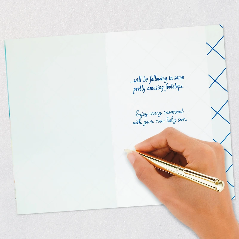 Tiny Blue Sneakers New Baby Boy Card for only USD 3.99 | Hallmark