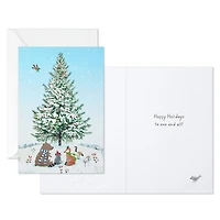 Woodland Critters Around a Snowy Tree Packaged Christmas Cards, Set of 5 for only USD 5.00 | Hallmark