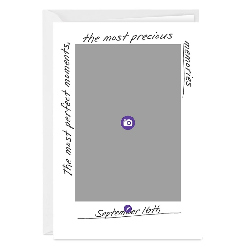 Moments and Memories Vertical White Frame Blank Custom Card for only USD 4.99 | Hallmark