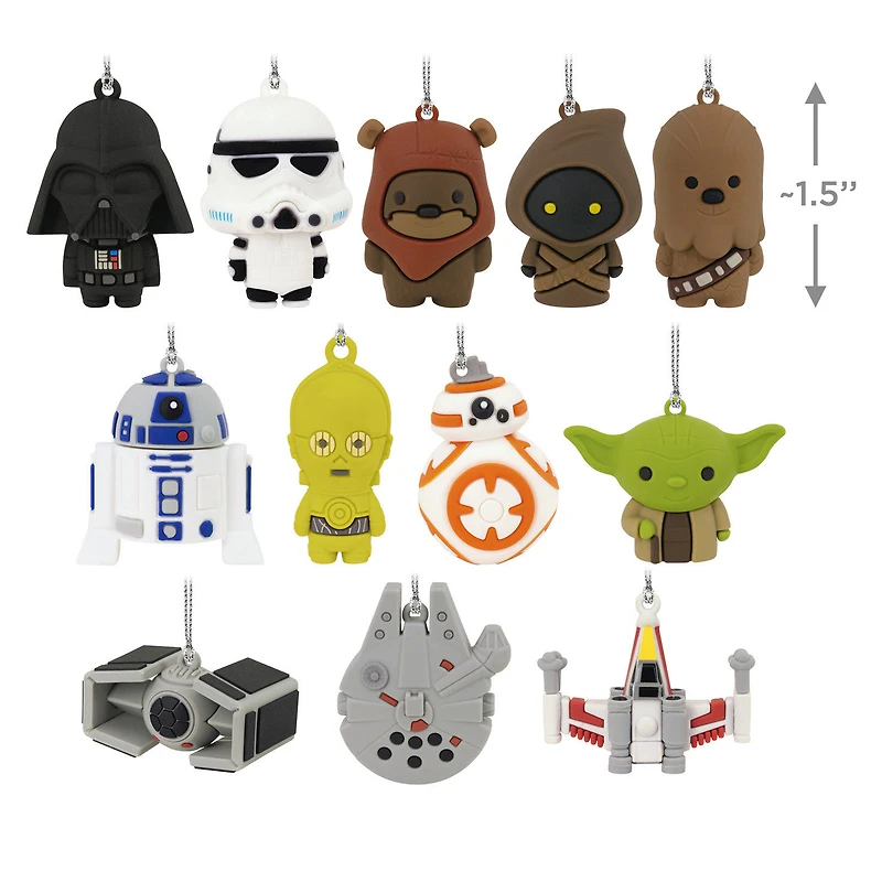 Star Wars™ Hallmark Countdown Calendar Paper Tree Set With 12 Mini Ornaments for only USD 34.99 | Hallmark