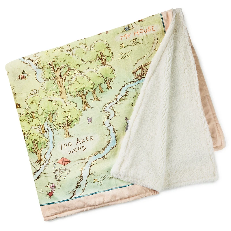 Disney Winnie the Pooh Hundred Acre Wood Map Throw Blanket, 60x52 for only USD 44.99 | Hallmark
