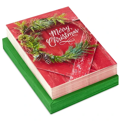 Rustic Red Barn Door Boxed Christmas Cards, Pack of 40 for only USD 15.49 | Hallmark