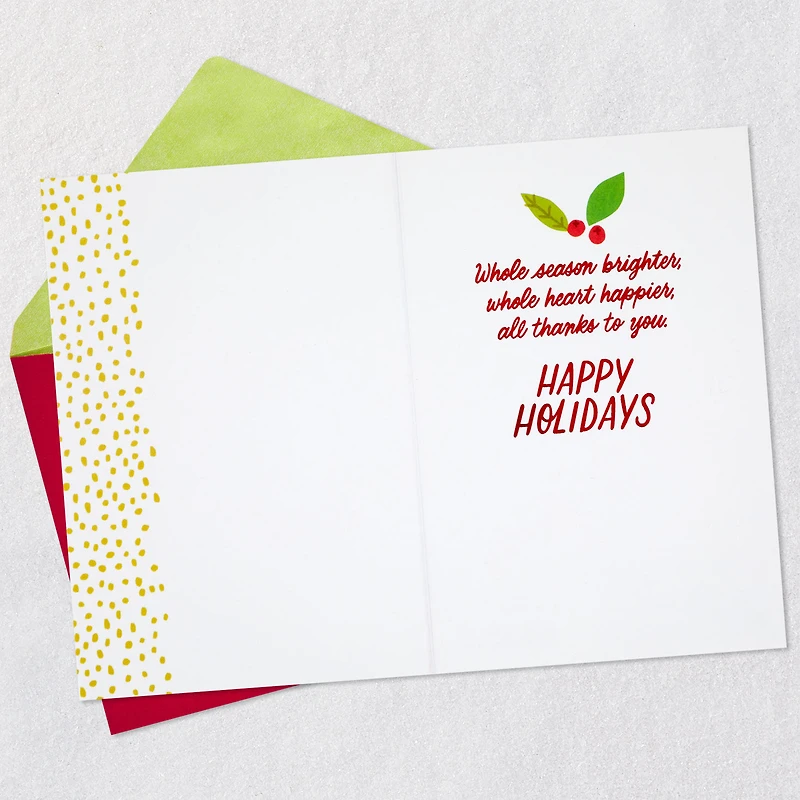 You Make the Whole Season Brighter Christmas Thank You Card for only USD 2.99 | Hallmark