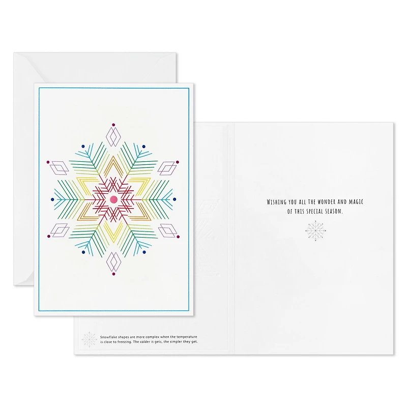UNICEF Rainbow Snowflake Boxed Holiday Cards, Pack of 20 for only USD 20.50 | Hallmark