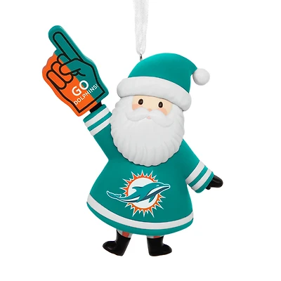 NFL Miami Dolphins Santa Fan Hallmark Ornament for only USD 12.99 | Hallmark