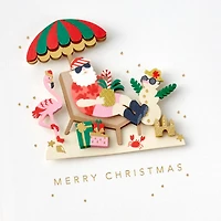 Beachy Santa With Flamingo Christmas Card for only USD 7.59 | Hallmark