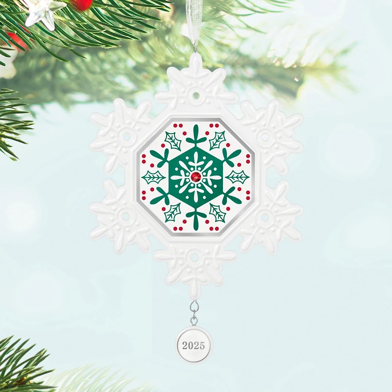 Snowflake 2025 Porcelain Ornament for only USD 24.99 | Hallmark