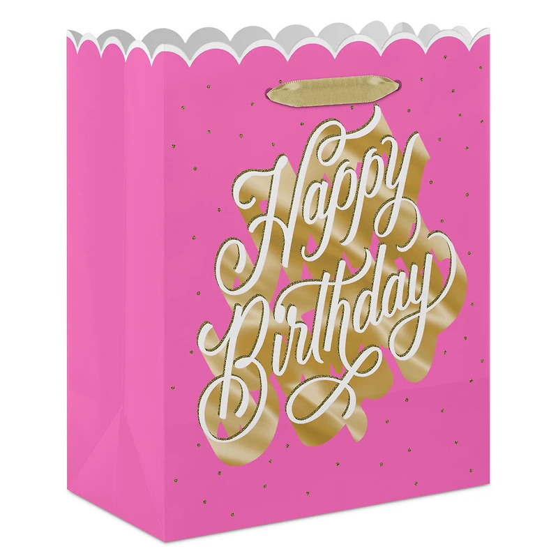 13" Happy Birthday Script on Pink Large Gift Bag for only USD 5.49 | Hallmark