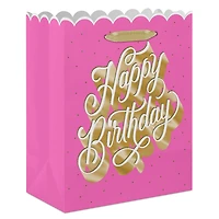 13" Happy Birthday Script on Pink Large Gift Bag for only USD 5.49 | Hallmark