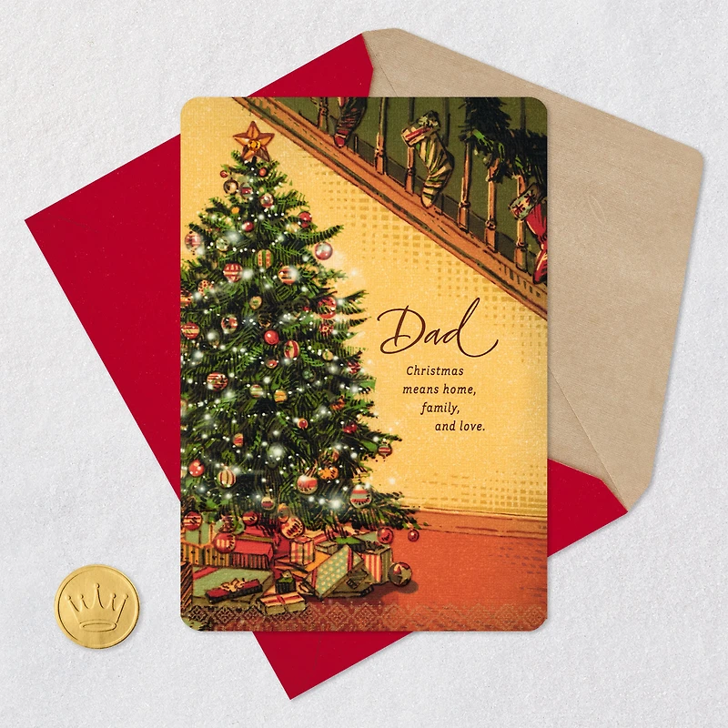 Home, Family, Love Christmas Tree Christmas Card for Dad for only USD 5.59 | Hallmark