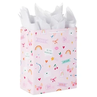 13" Happy Heart Day Doodles Large Valentine's Day Gift Bag With Tissue Paper for only USD 7.99 | Hallmark
