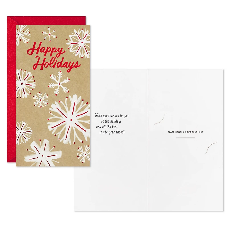 Snowflakes on Tan Money-Holder Christmas Cards, Pack of 6 for only USD 6.99 | Hallmark