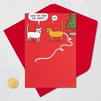 Cat Found the Tinsel Funny Christmas Card for only USD 4.49 | Hallmark