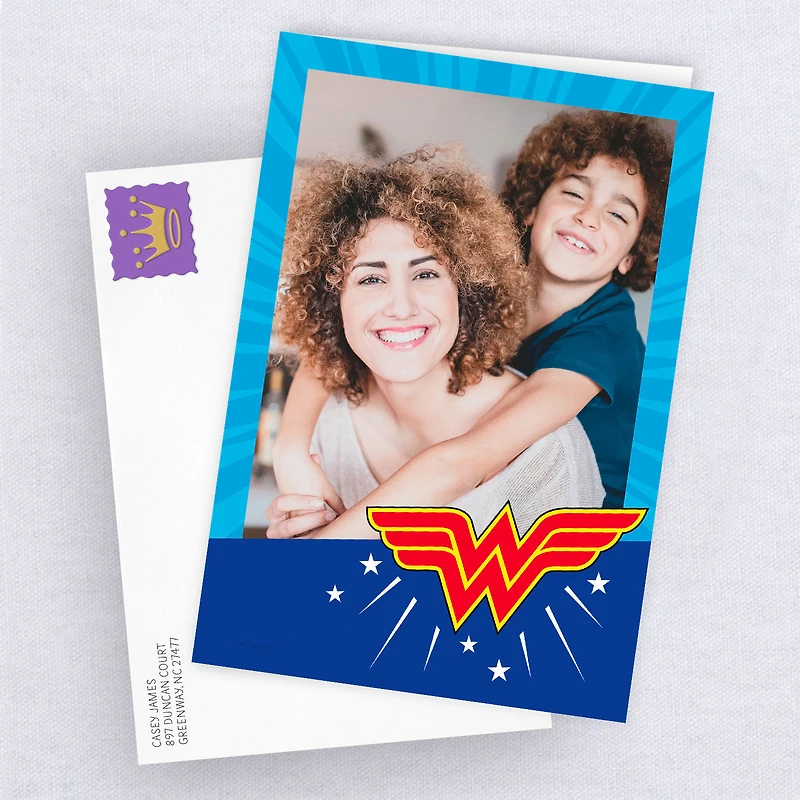 Personalized Wonder Woman™ Logo Photo Card for only USD 4.99 | Hallmark