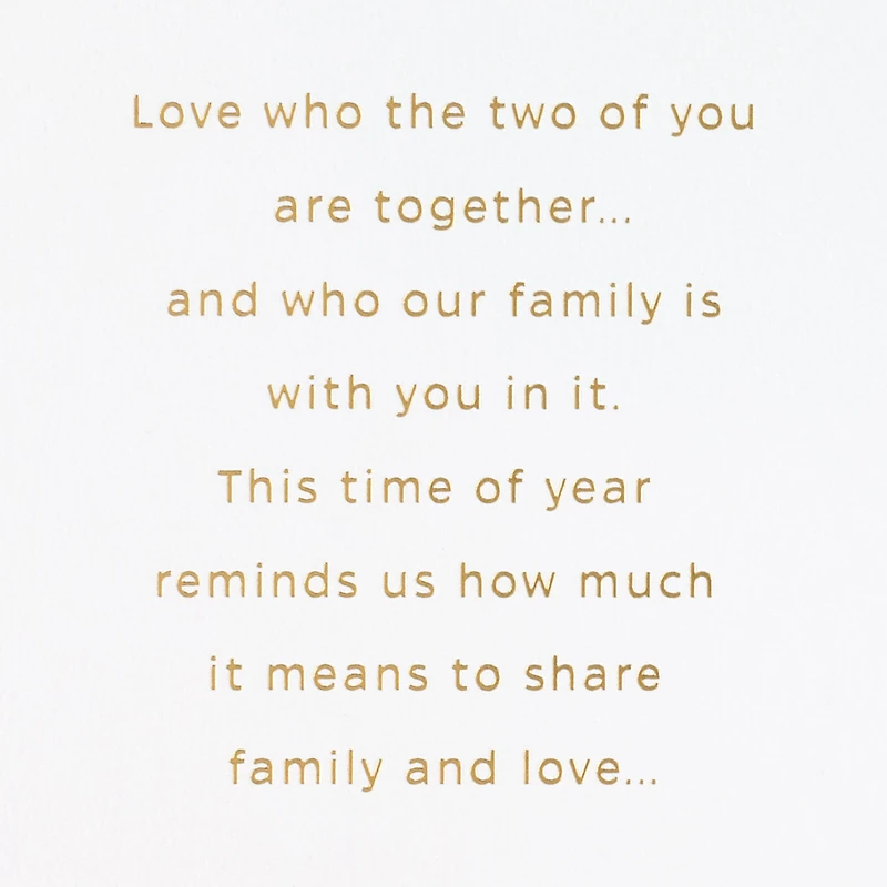 Love the Two of You Together Christmas Card for Son and His Love for only USD 6.99 | Hallmark