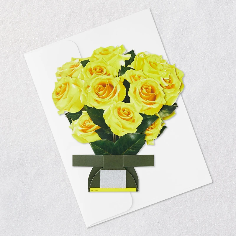 Build-a-Bouquet Yellow Roses Pop-Up Paper Flowers for only USD 9.99 | Hallmark