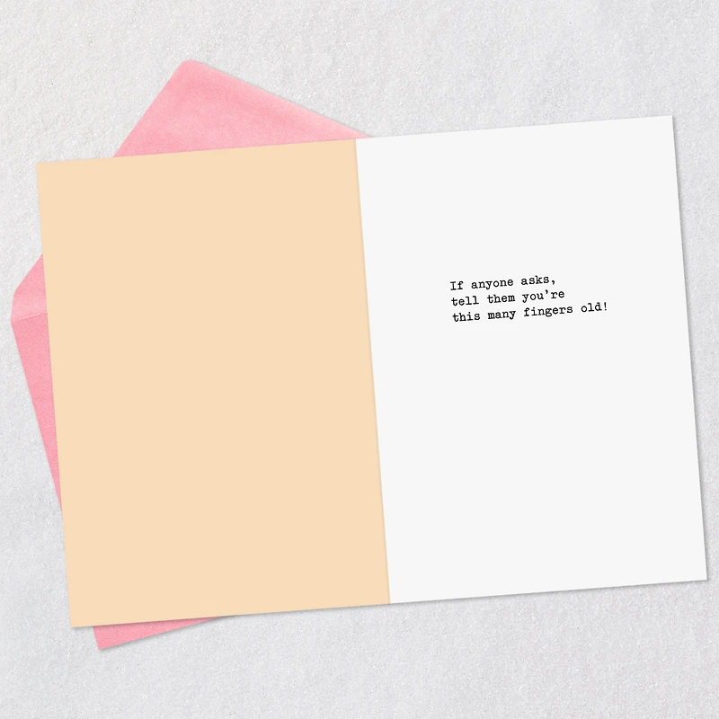 This Many (Middle) Fingers Old Funny Birthday Card for only USD 3.99 | Hallmark